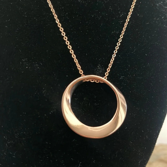 Bundle 3 Express Necklaces silver rose gold tone rhinestones pendants long chain - Picture 4 of 16